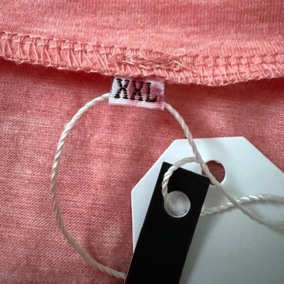 Saukole Women's V-neck Sleeveless Pink Top Tee Rainbow Stripes Pink Size XXL NWT - Picture 12 of 15